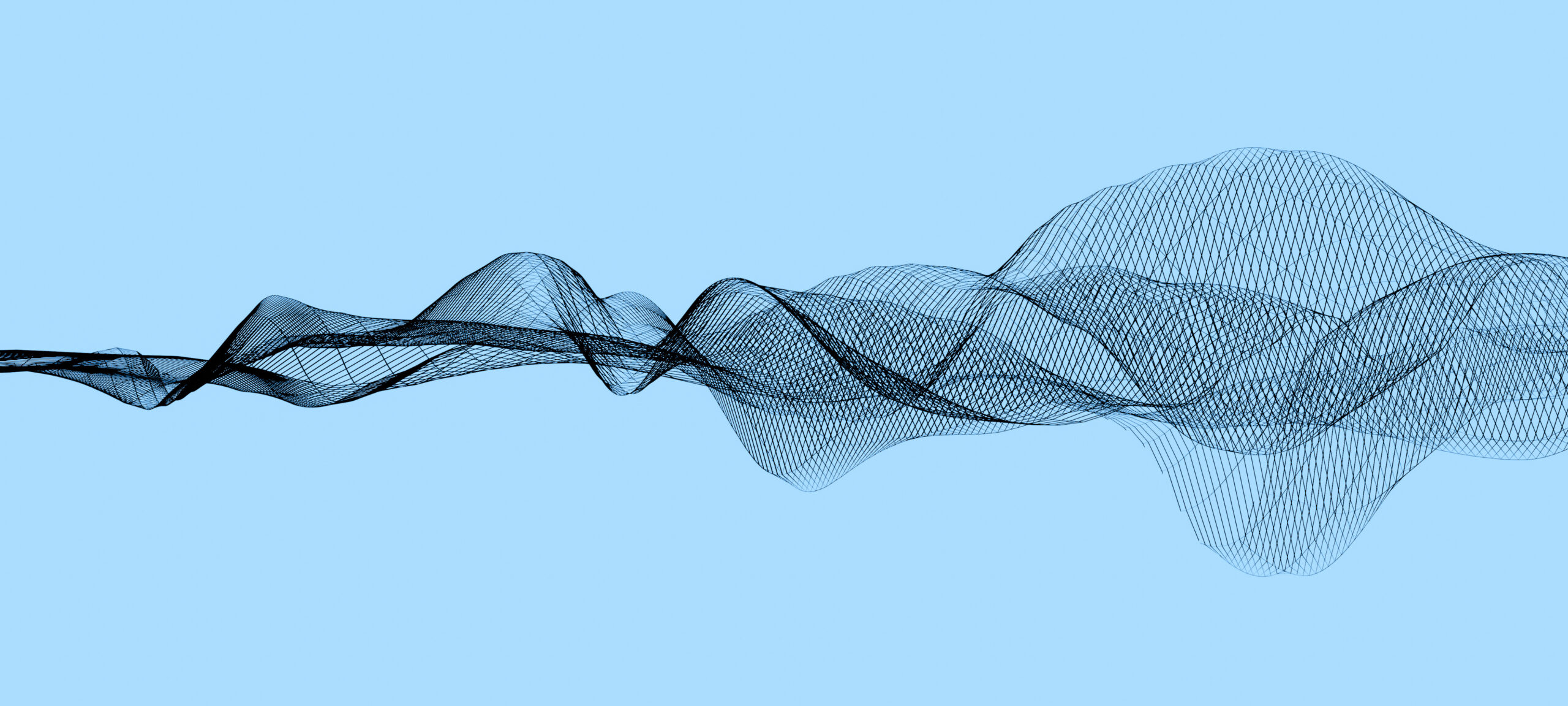 Rendering of abstract wireframe sound waves