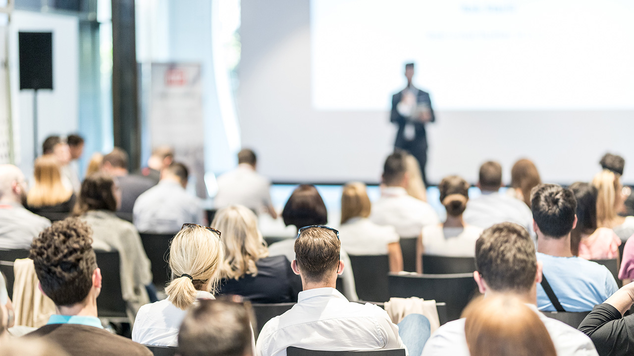 SeminarTalk Speaker presenting to an audience
